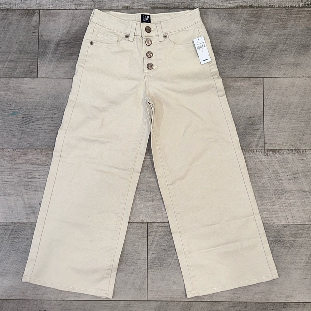 Gap Denim wide legs high rise ankle pants